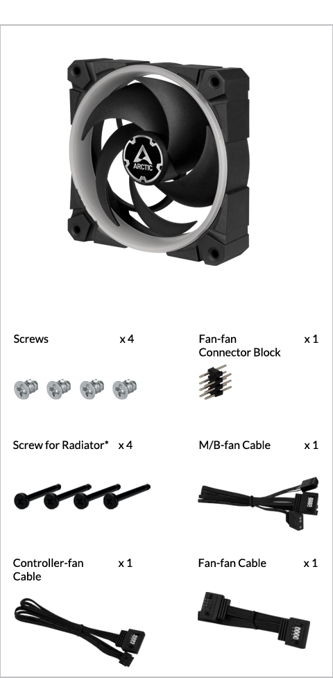 ARCTIC BioniX P120 A-RGB (Pack de 3) - Ventilateur 120mm A-RGB